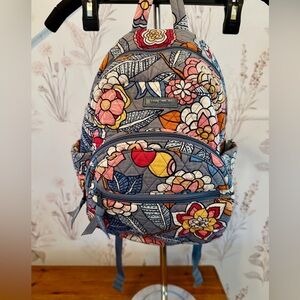 Vera Bradley Small Compact Backpack in “Tropical Evening” Pattern